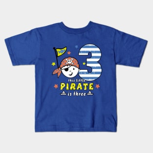 3. birtday boy - little pirate Kids T-Shirt